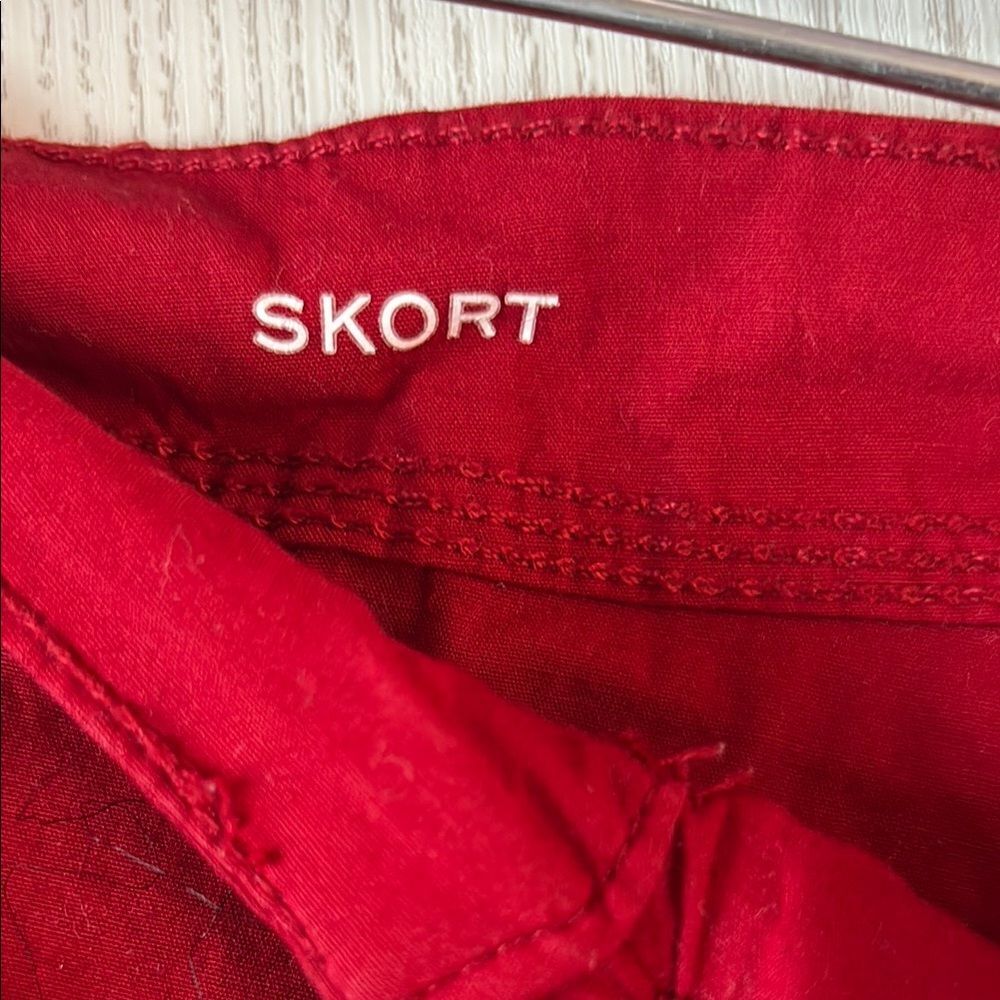 St. John's Bay Red Mini Skort - Picture 8 of 10